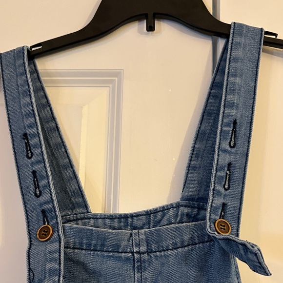 Denim Blue Distressed Jumpsuit - Picture 9 of 16